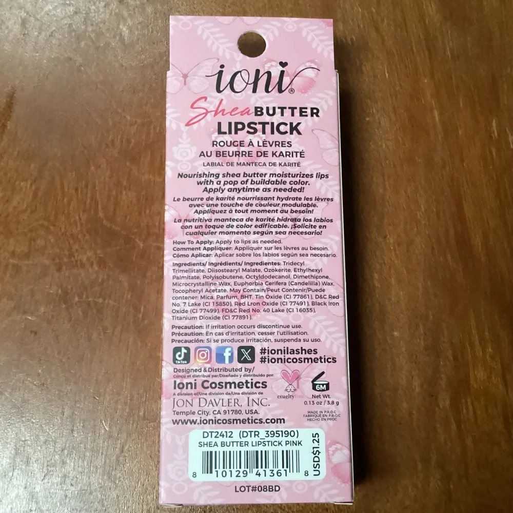 Ioni Shea Butter Lipstick & Taste Squad Lip Balm Bundle